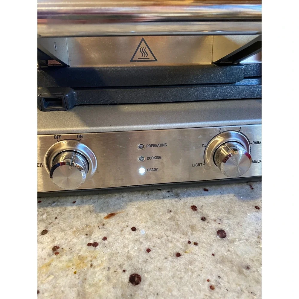 Breville 4-Slice Smart Waffle Maker BWM604 BSSUSC Silver Stainless Steel 1800W